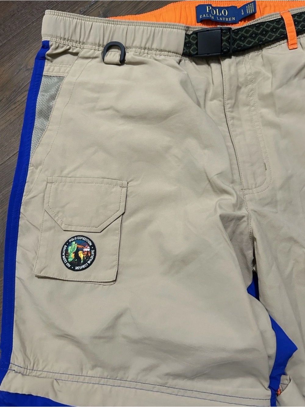 POLO RALPH LAUREN CONVERTIBLE WATER-RESISTANT WINDBREAKER PANTS TO SHORTS LARGE - Picture 16 of 16